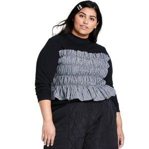 Sandy Liang x Target gingham panel black top 2XL